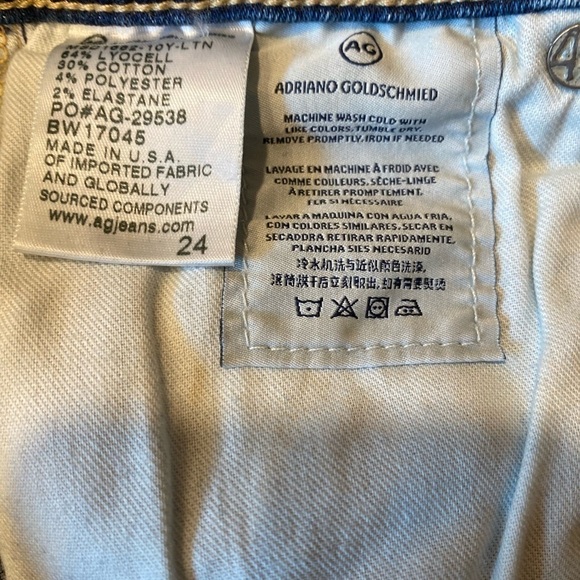 Ag The Jodi high rise slim flare crop size 24 distressed - Picture 13 of 13